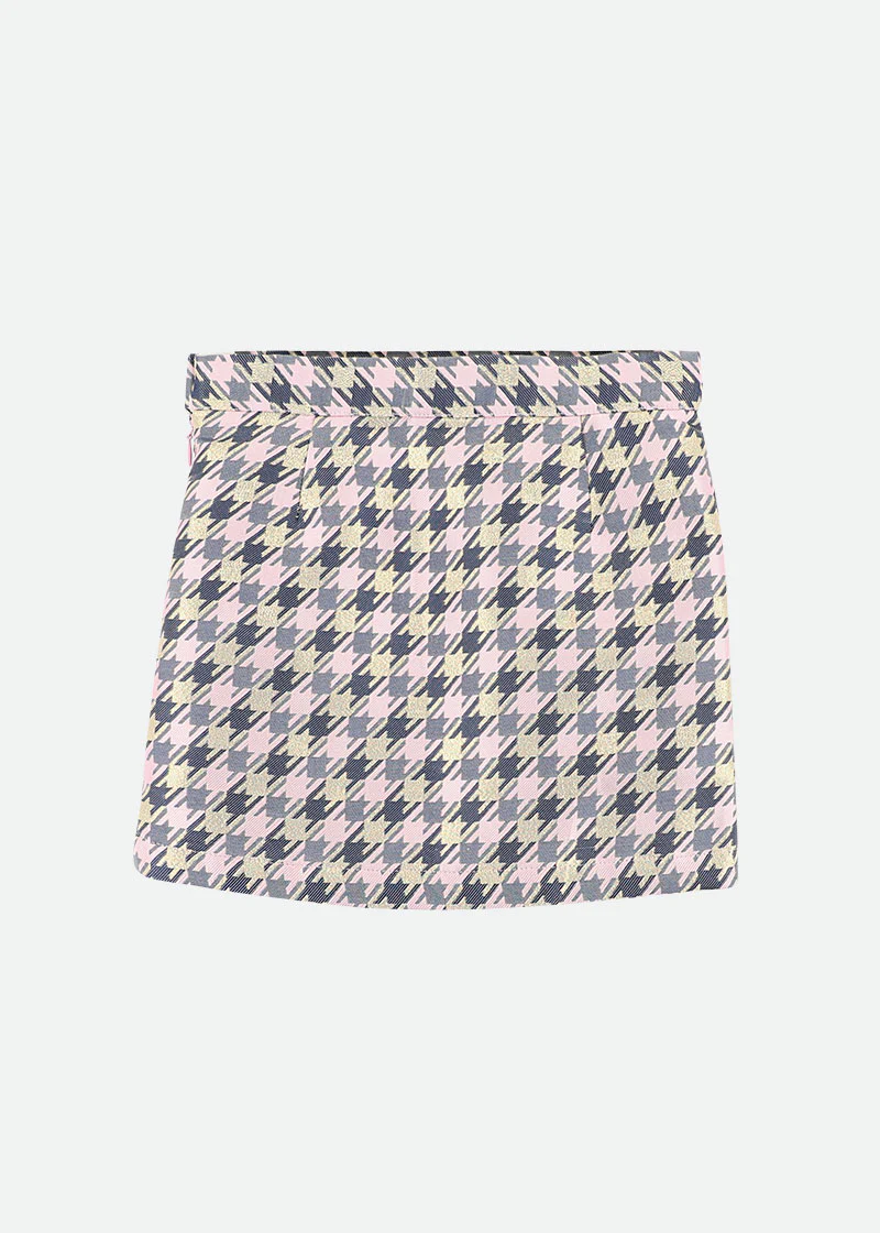 Aleta Houndstooth Skirt Lilac - Image 4