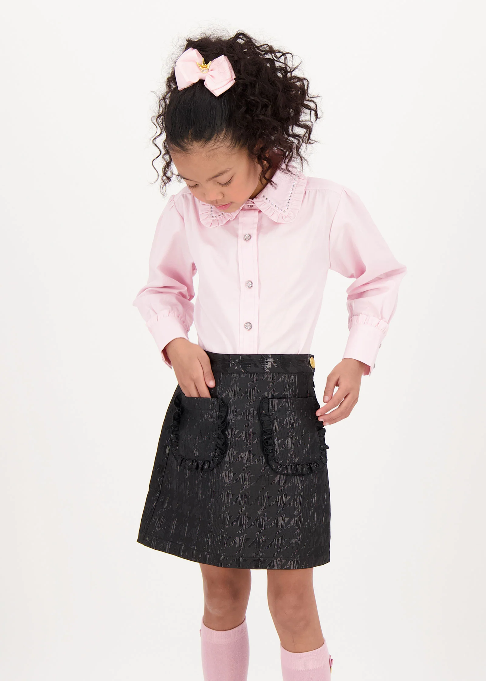 Aleta Jacquard Skirt Black - Image 2