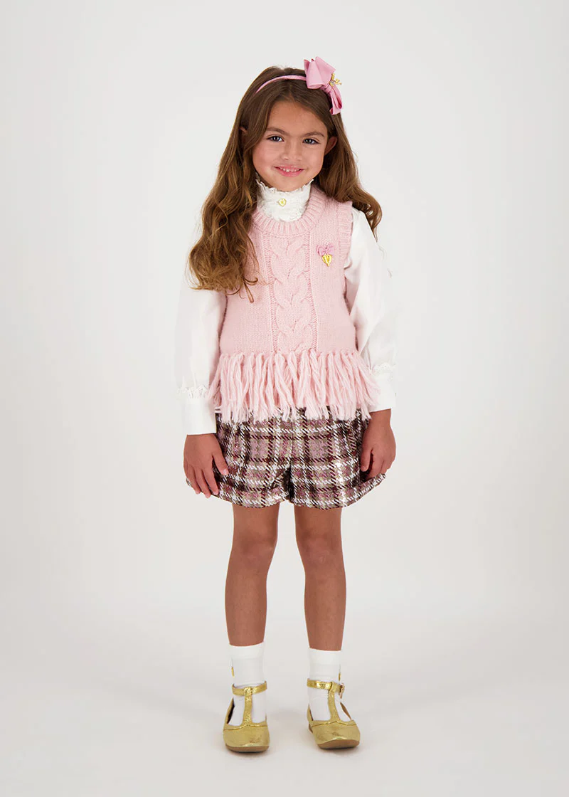 Ava Tank Top With Fringe Pink - Image 3