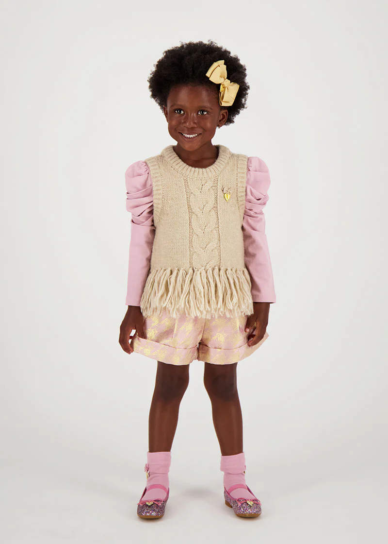 Ava Tank Top With Fringe Sand - Image 3