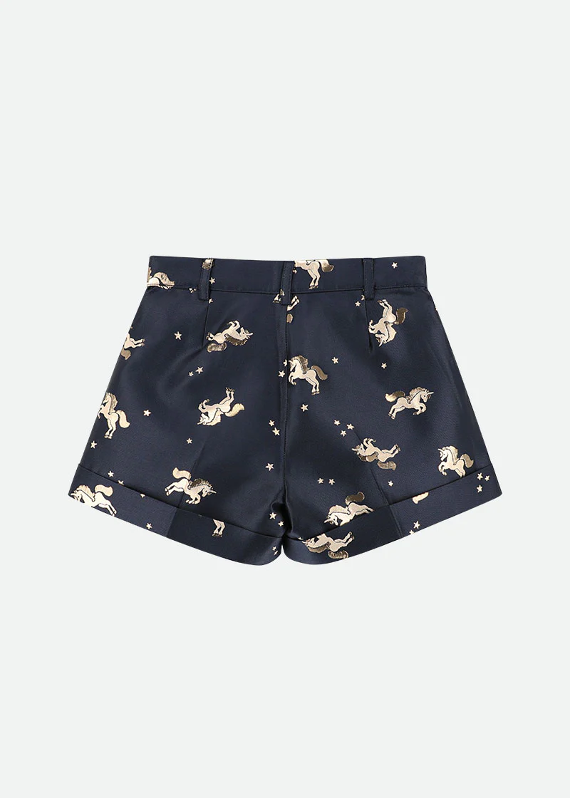 Bermuda Unicorn Jacquard Shorts Navy - Image 4