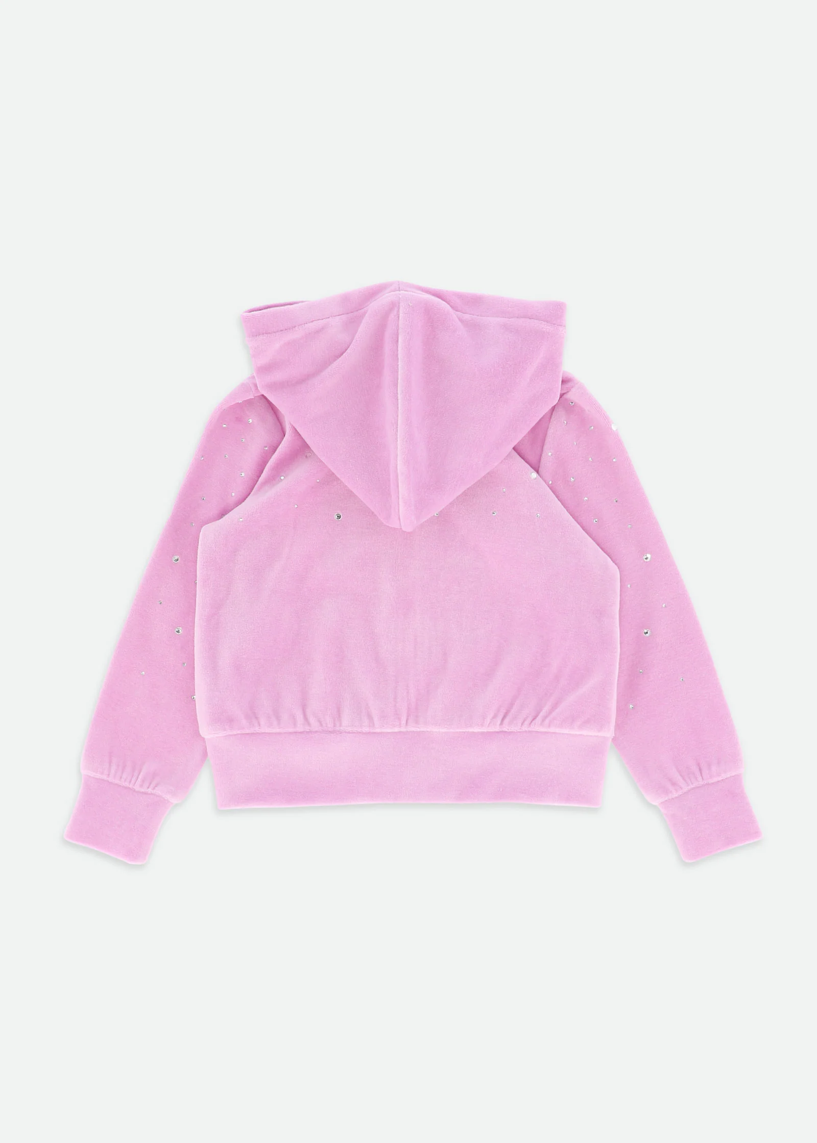 Bijou Crystal Velour Hoodie Orchid Pink - Image 5