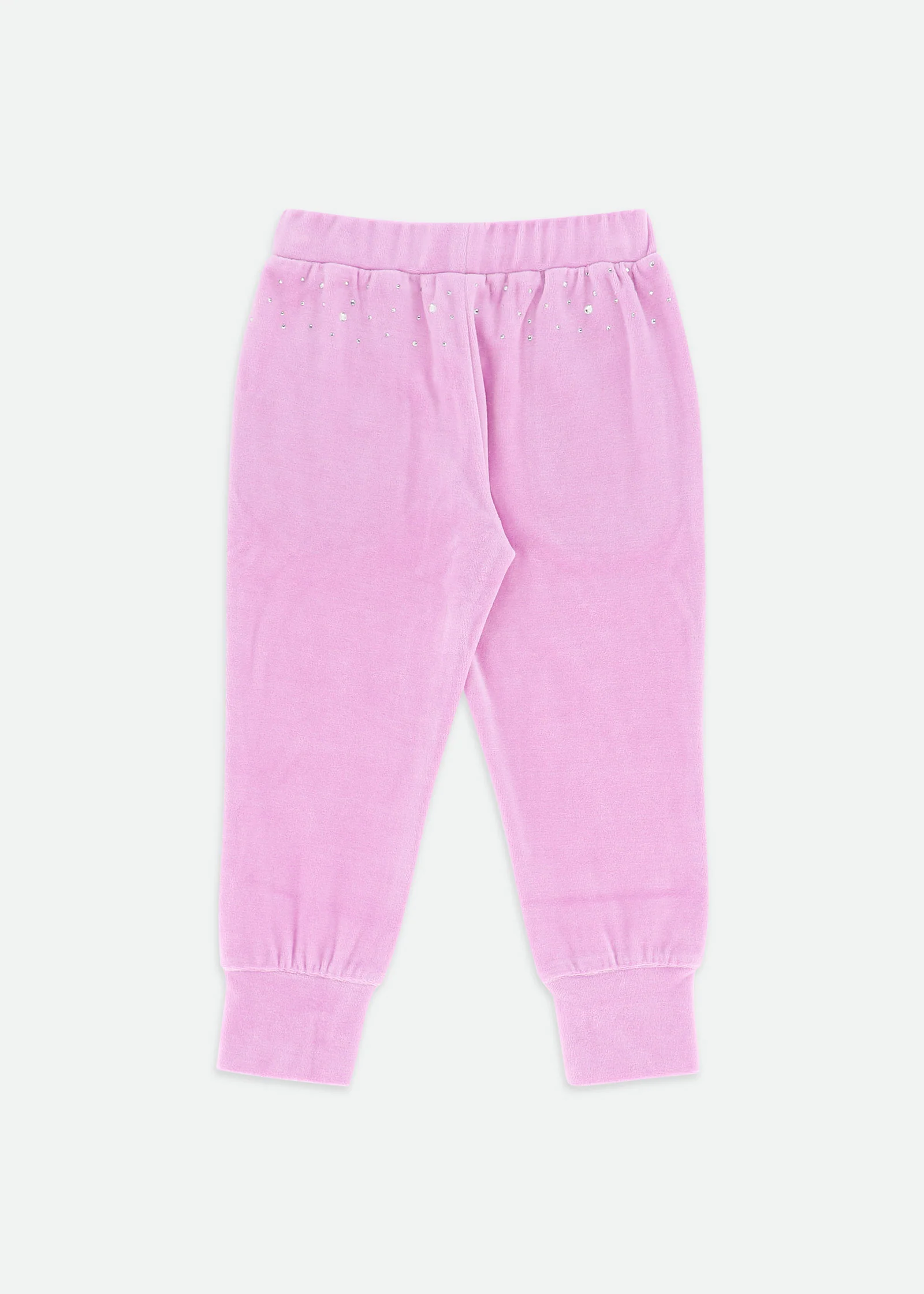 Bijou Crystal Velour Jogger Orchid Pink - Image 5