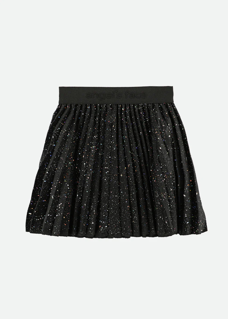 Bronte Pleated Velveteen Skirt Black