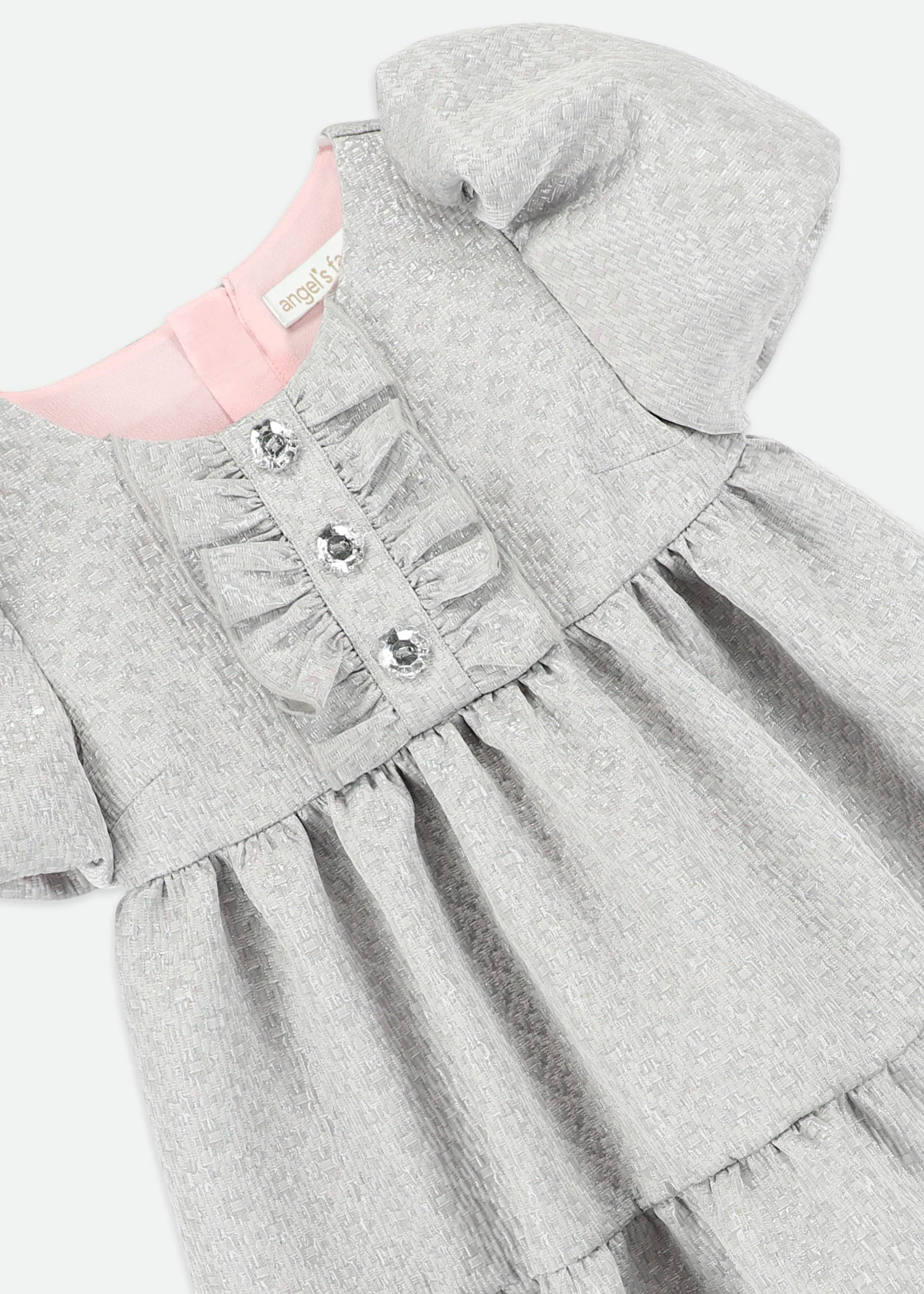Charmaine Jacquard Dress Platinum - Image 4