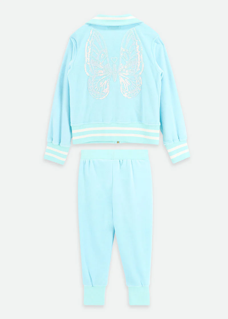 Dancer Velour Tracksuit Aqua - Image 5