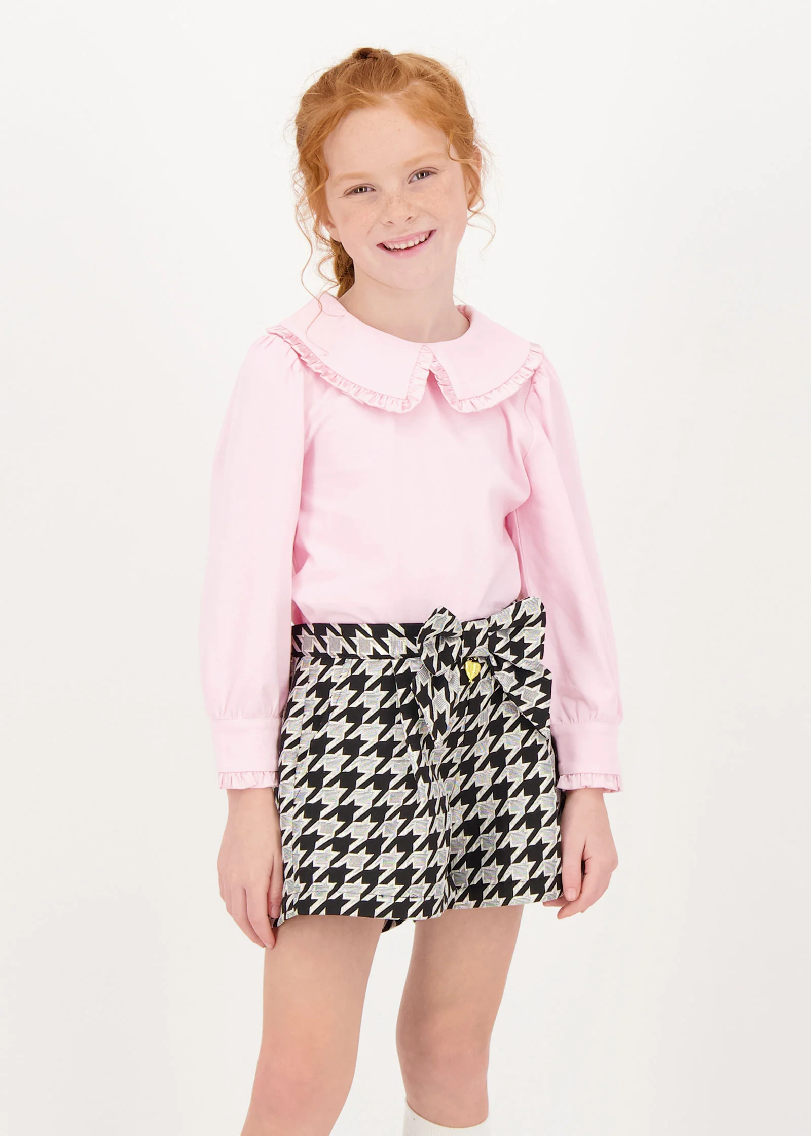 Della Frill Collared Top Fairy Pink - Image 3