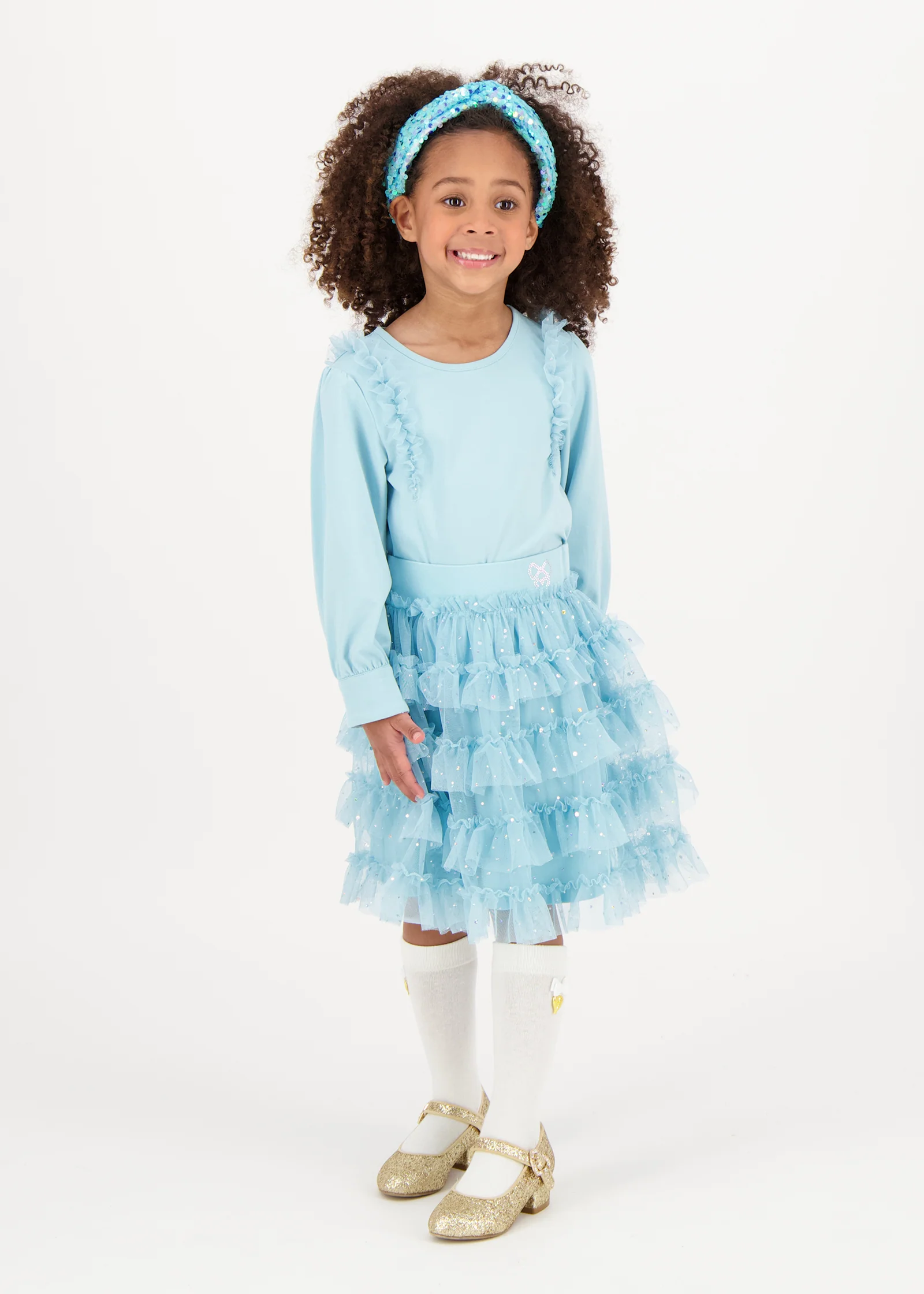 Desdemona Tulle Top Porcelain Blue - Image 2