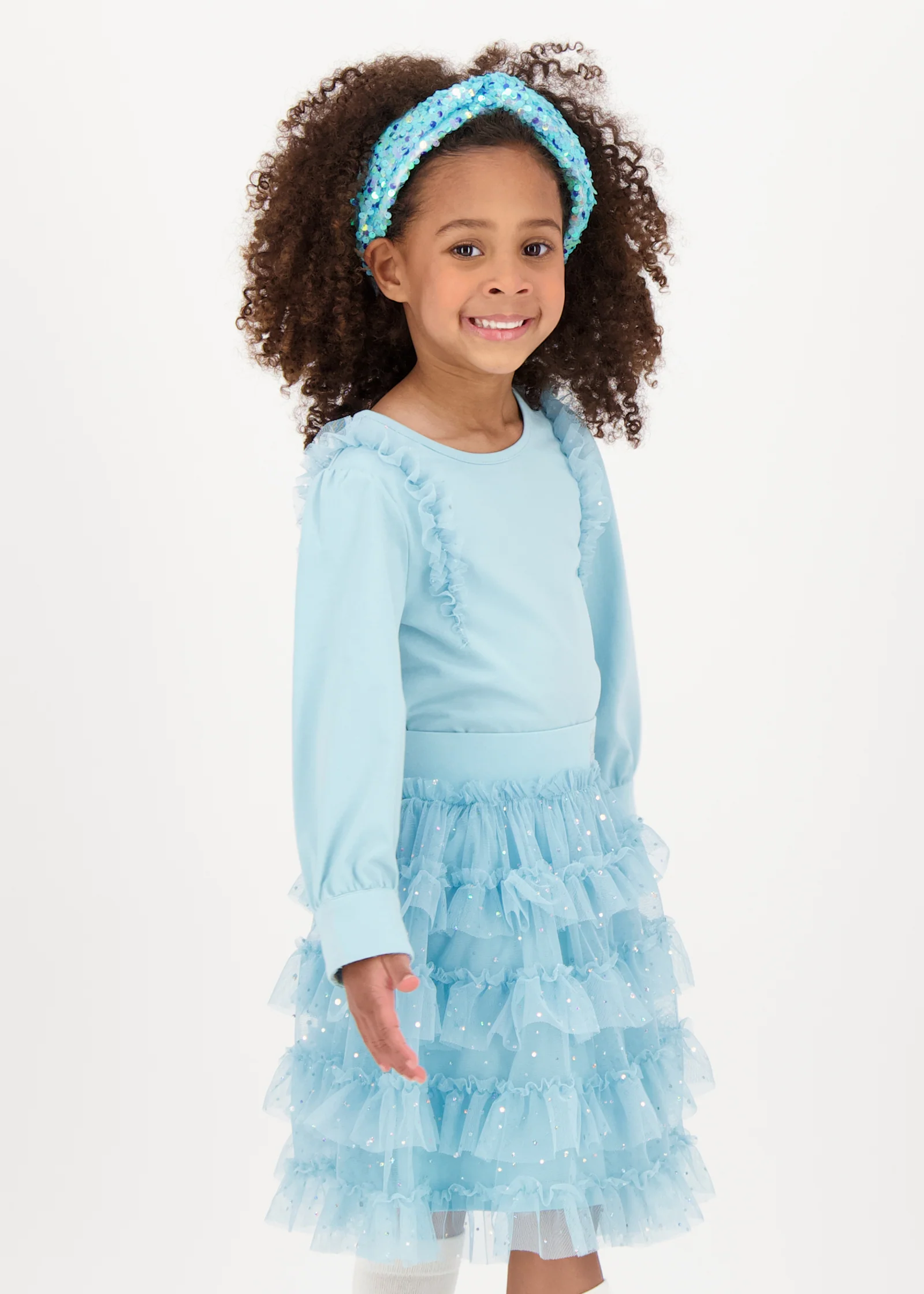 Desdemona Tulle Top Porcelain Blue - Image 3