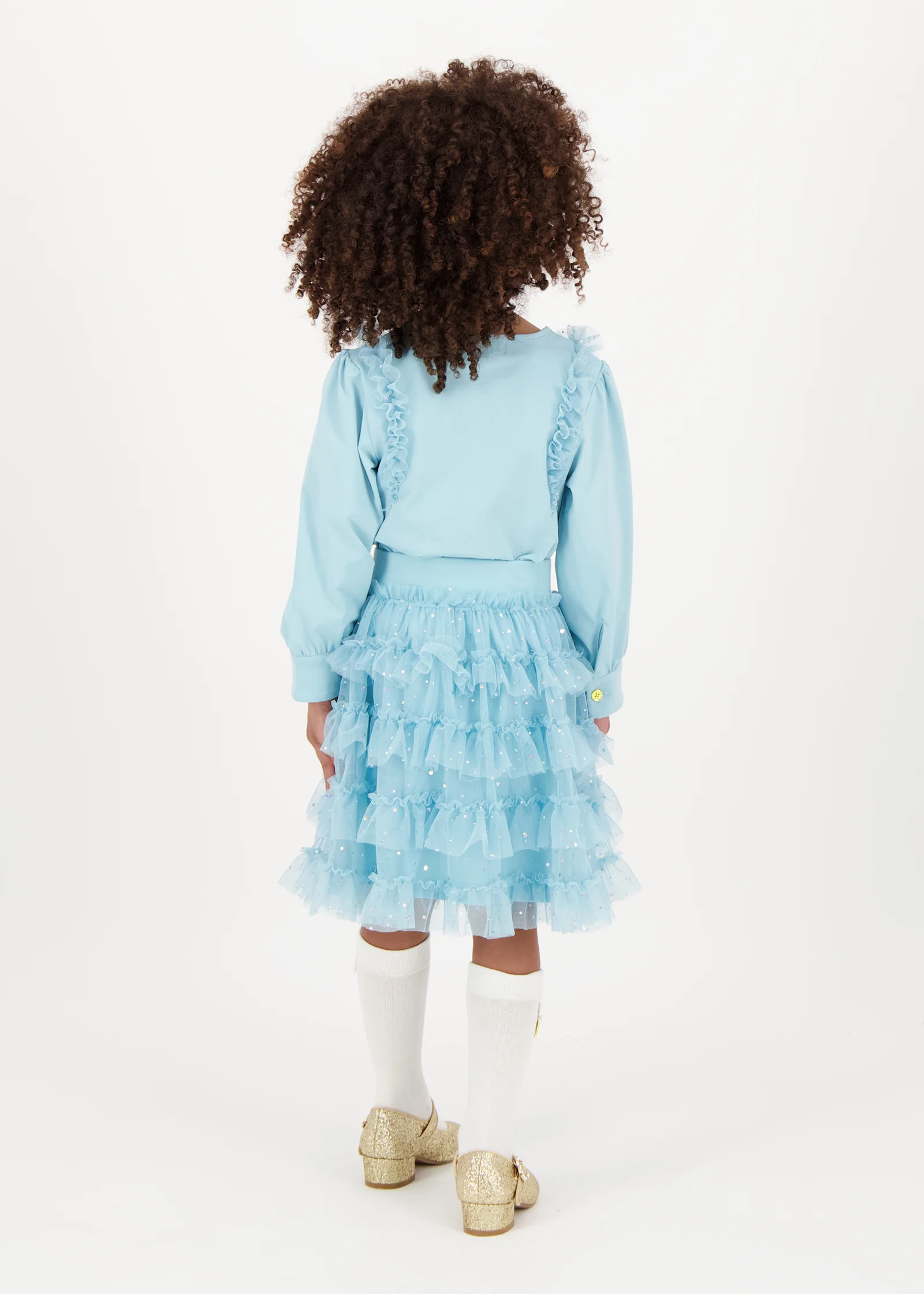 Desdemona Tulle Top Porcelain Blue - Image 4