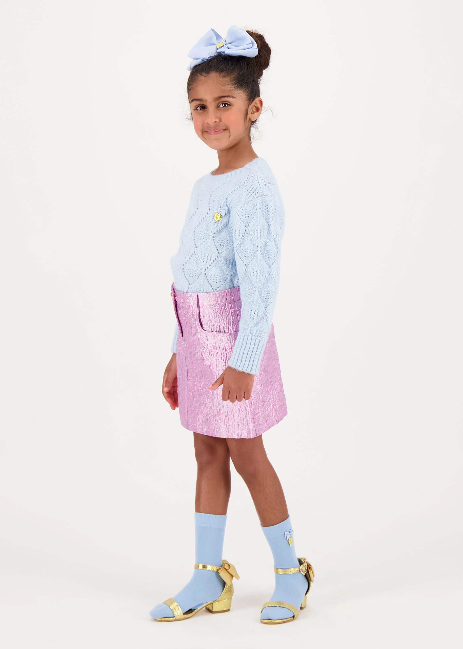 Diana Metallic Skirt Orchid Pink - Image 3