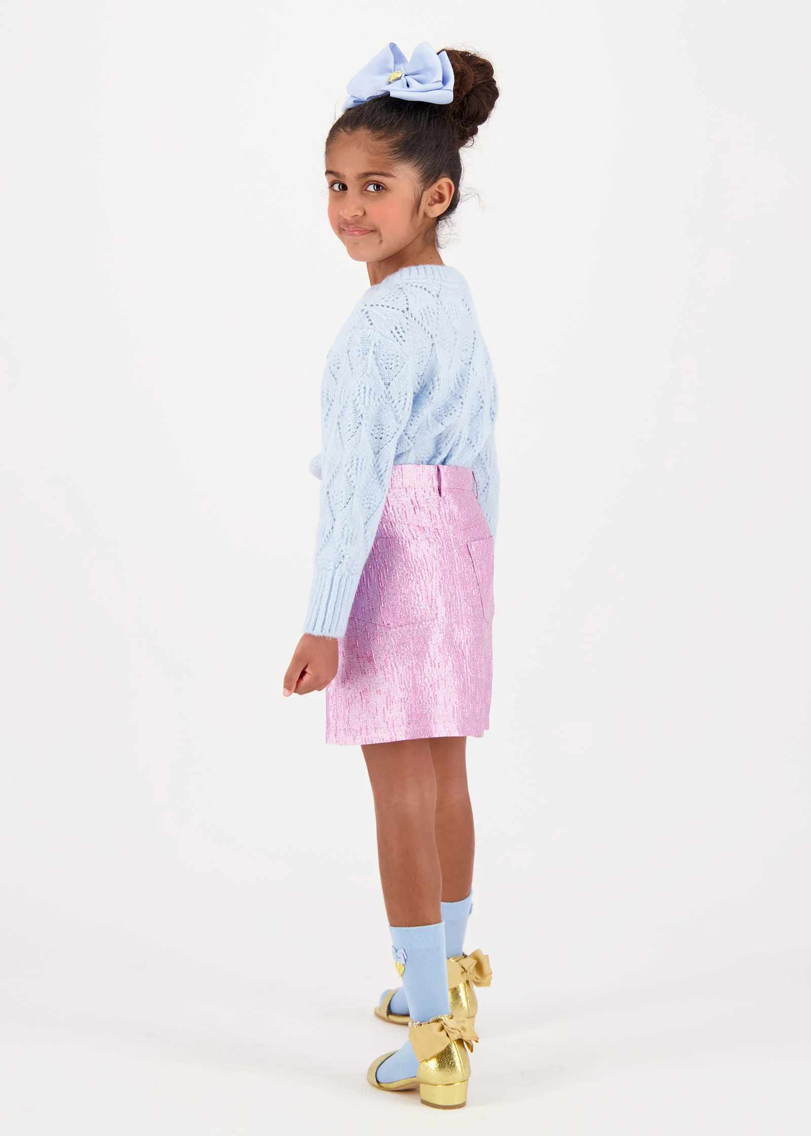 Diana Metallic Skirt Orchid Pink - Image 4