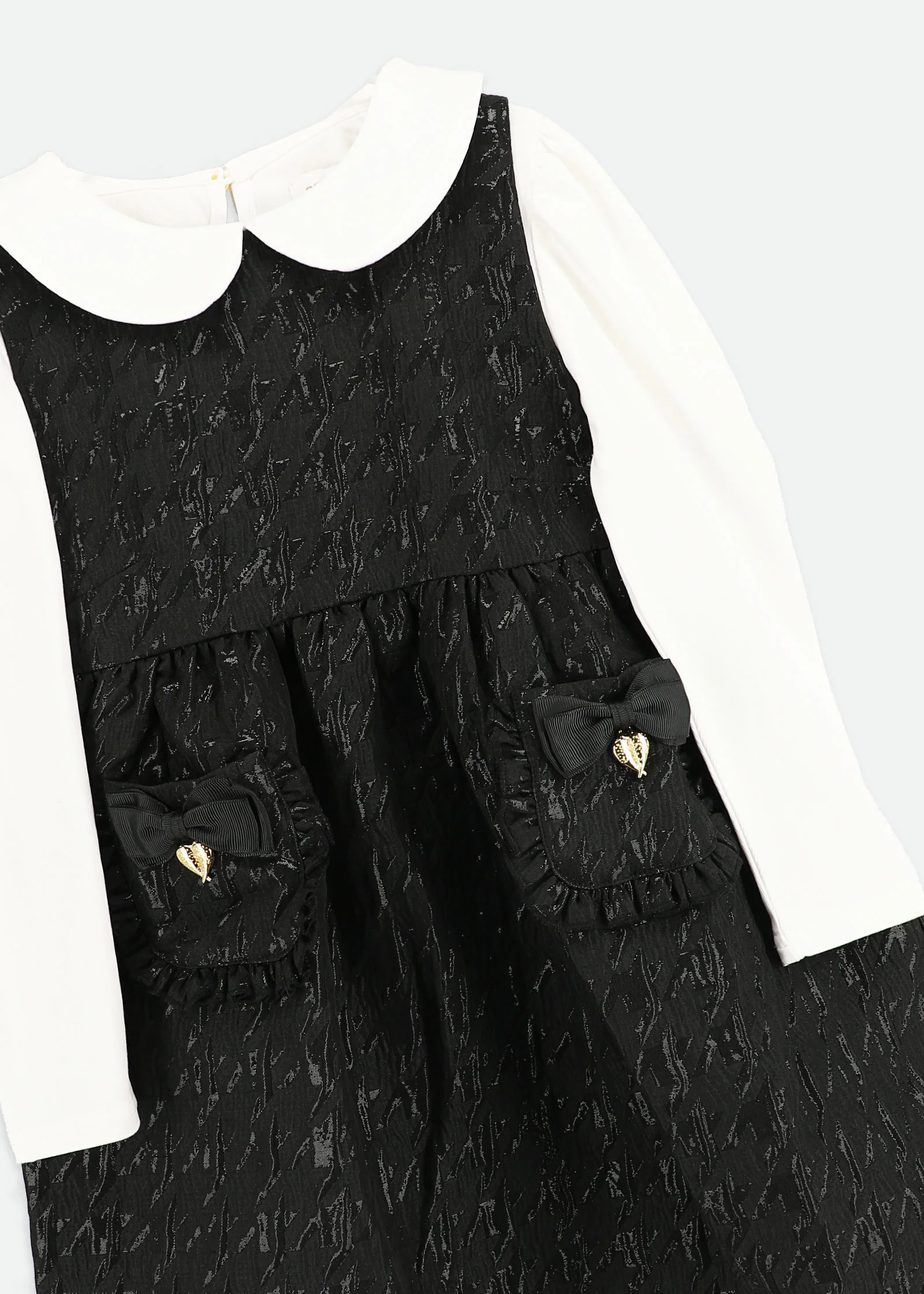 Ellis Jacquard Dress & Top Set Black - Image 4