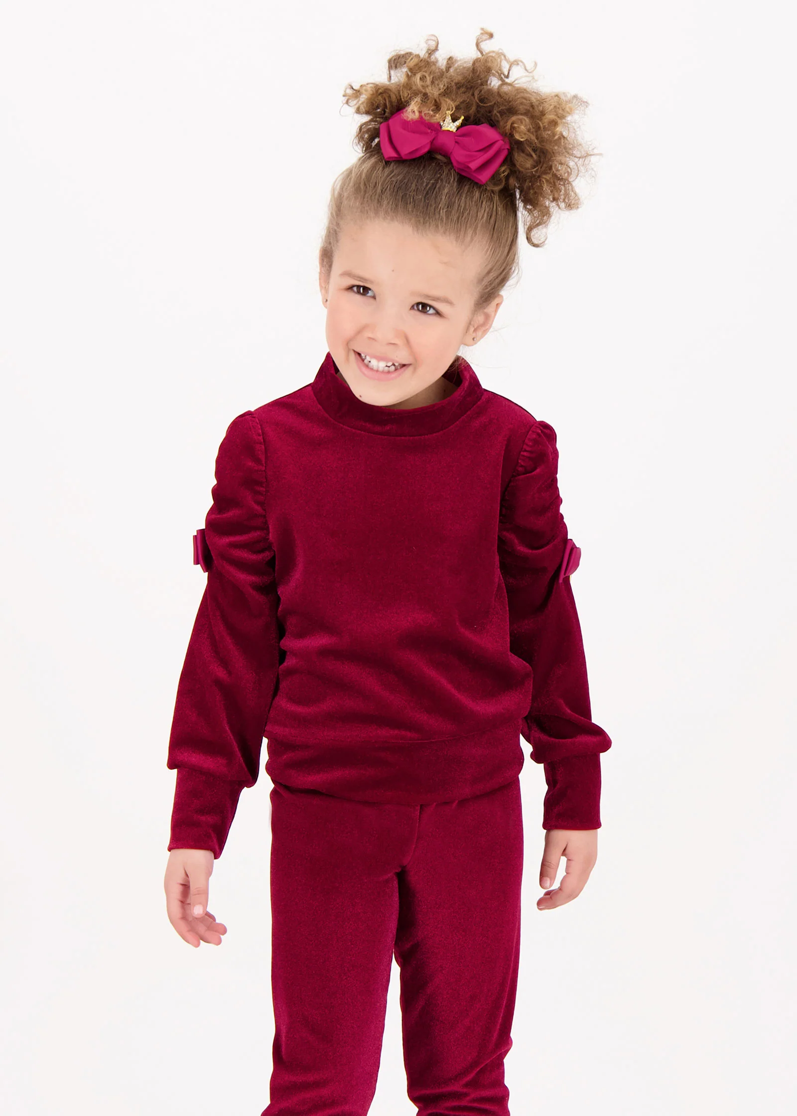 Finella Velveteen Top & Legging Set Port - Image 3