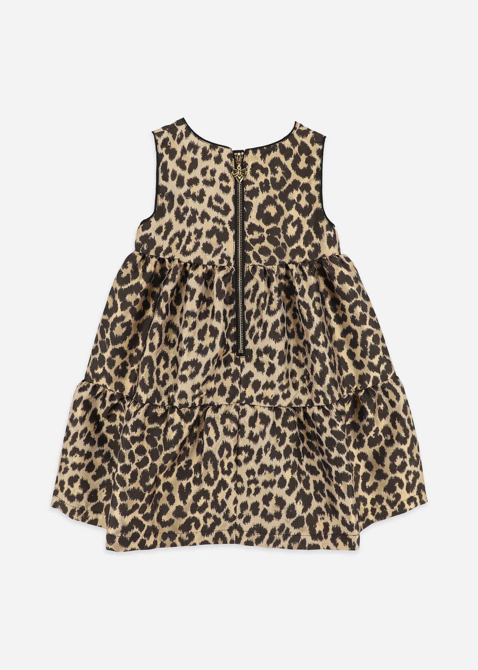 Georgie Leopard Tiered Dress Black - Image 6