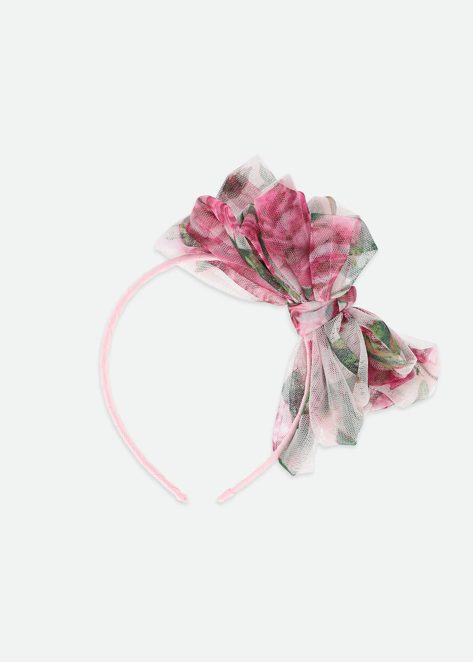 Gladys Roses Tulle Headband Pink - Image 3