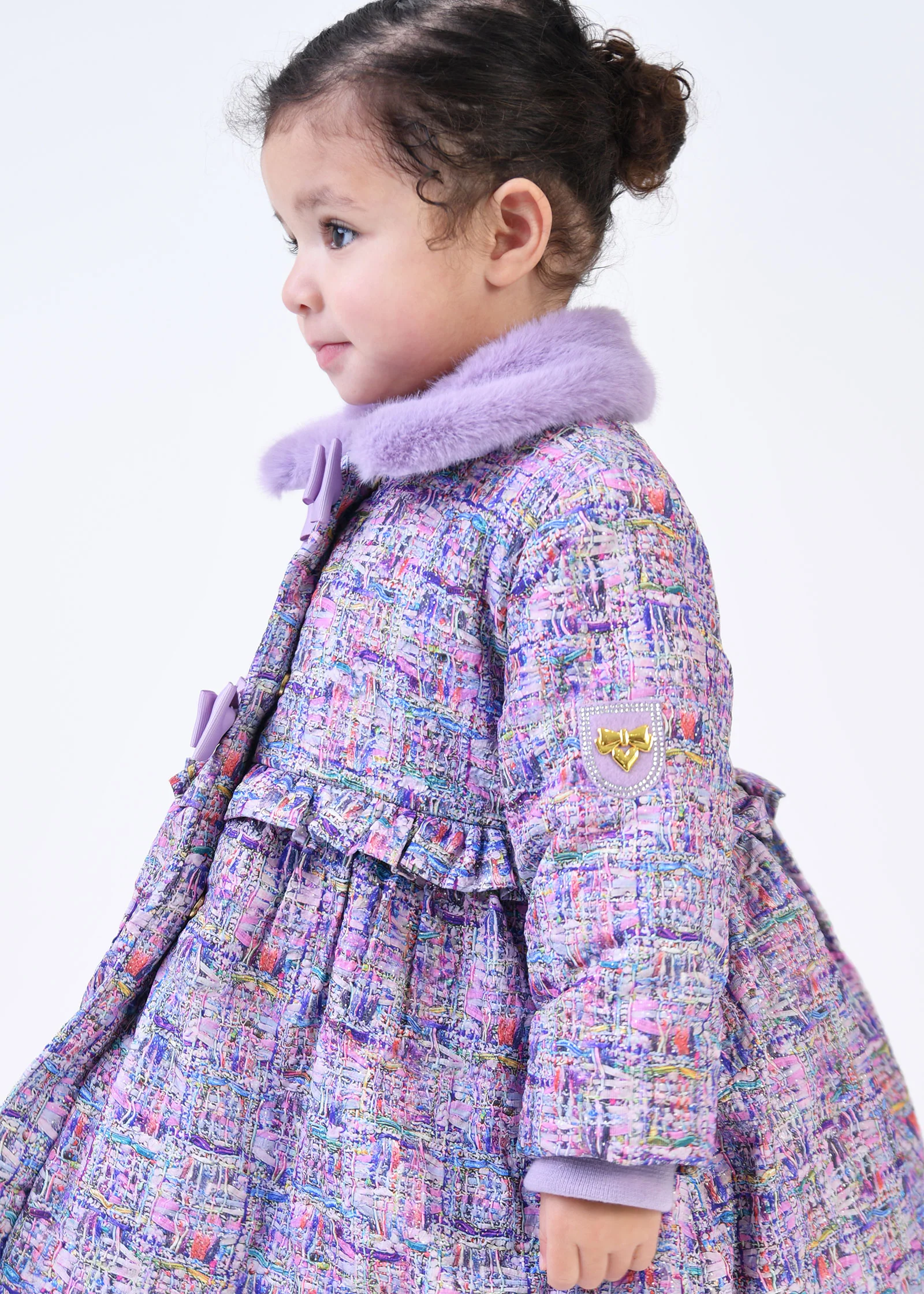 Harmony Baby Coat Purple Mix - Image 3