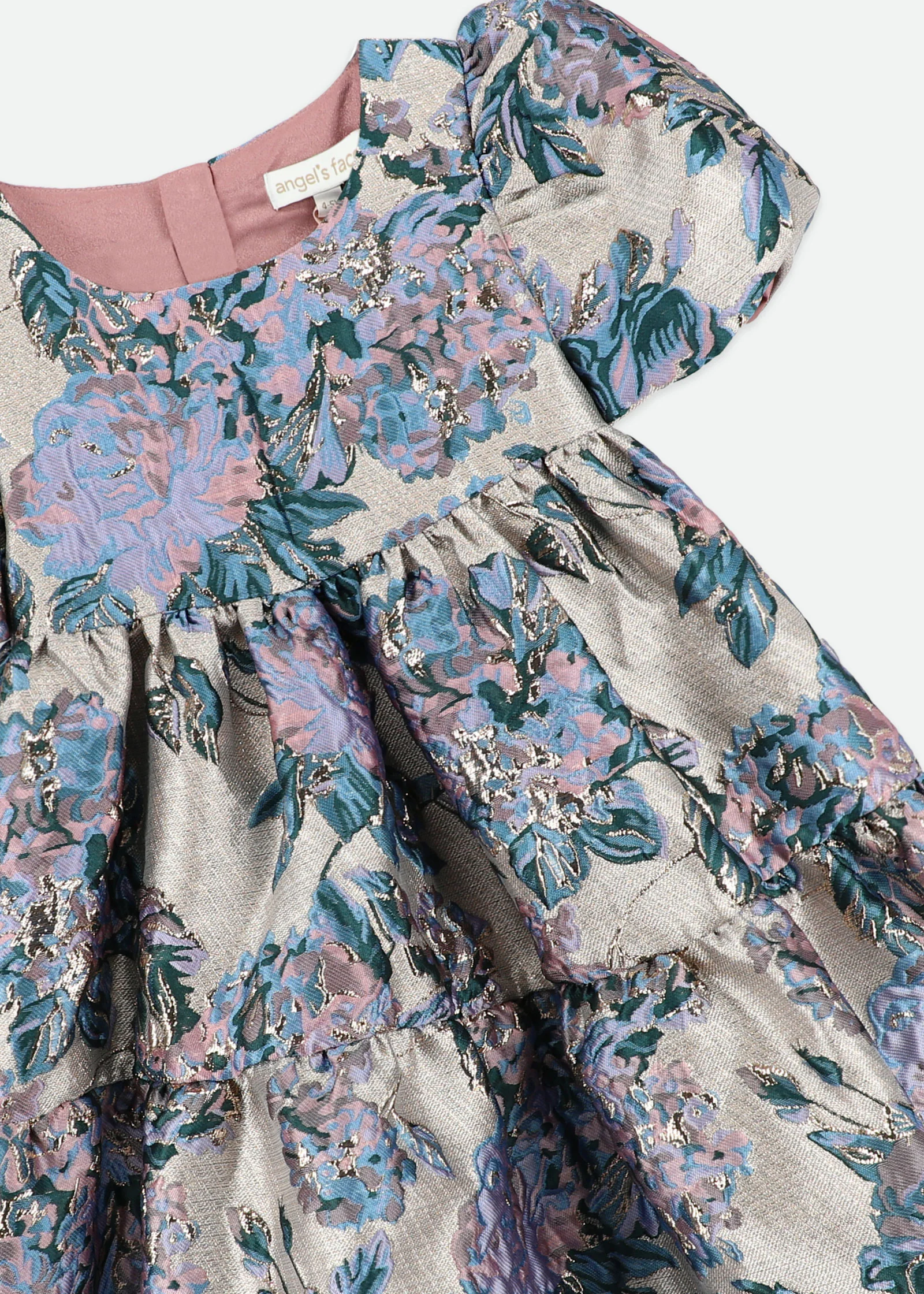 Jordan Flower Jacquard Dress Lilac Rose - Image 4