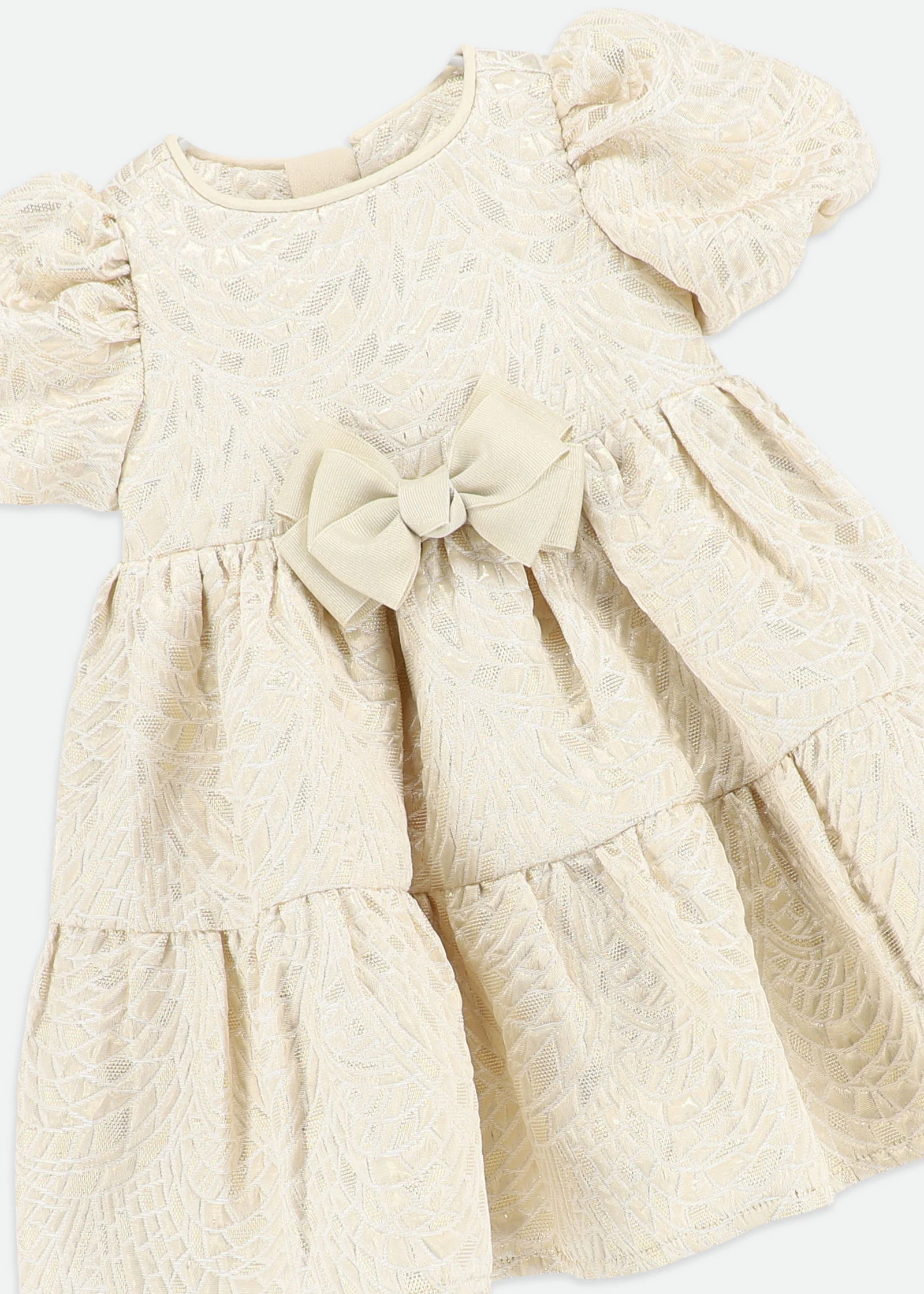 Jordan Baby Jacquard Dress Gold - Image 4