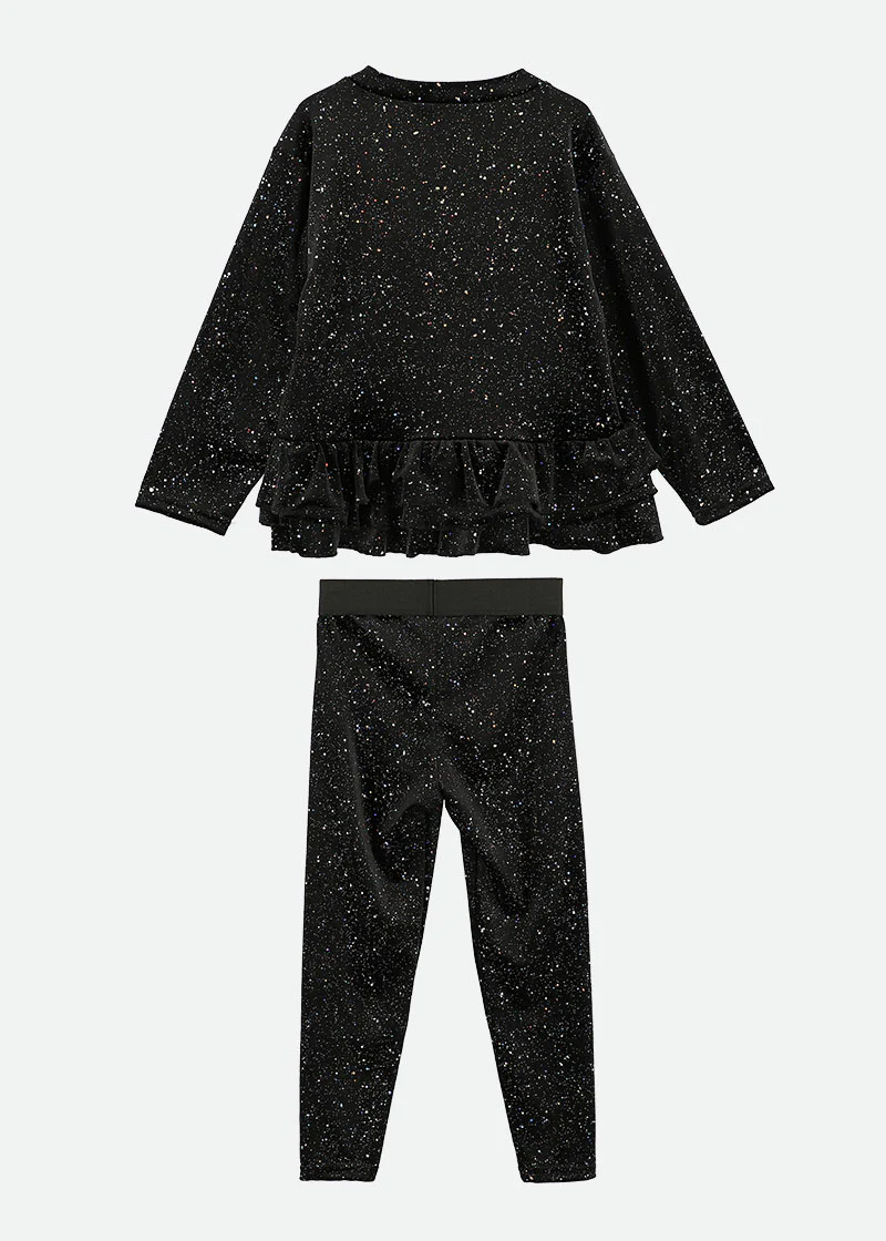Joss Sparkle Velveteen Set Black - Image 5