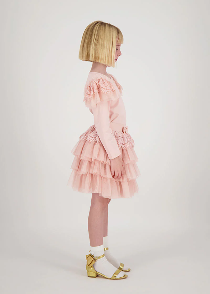 Kamma Lace Trim Skirt Blush - Image 3