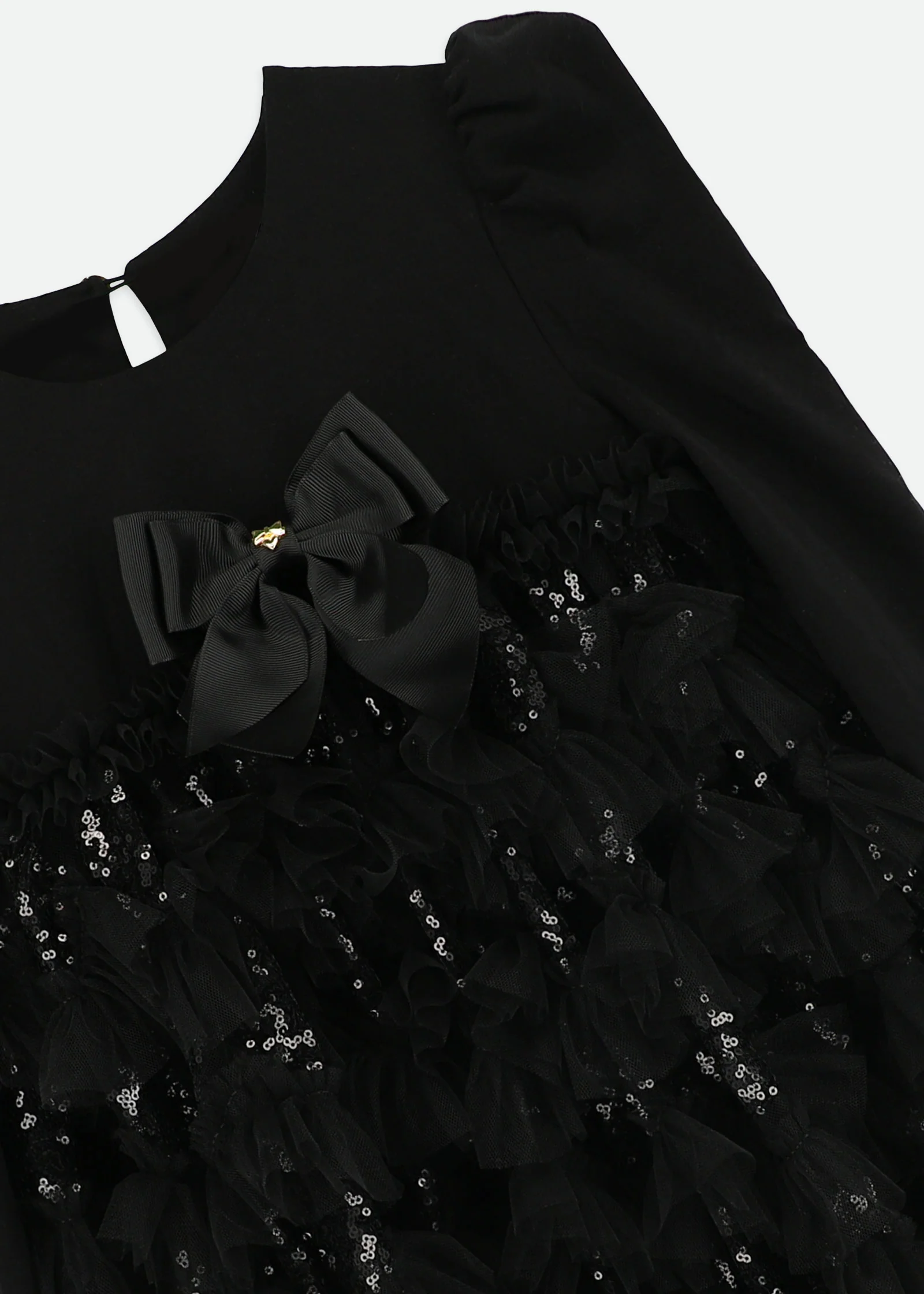 Lively Sequin Tulle Dress Black - Image 6