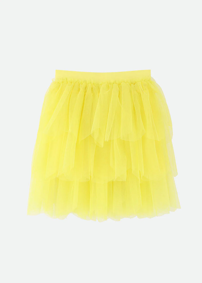 Petal Tiered Skirt Lemon - Image 4