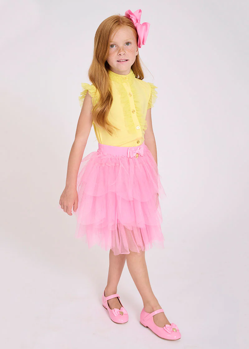 Petal Tiered Skirt Rose - Image 2