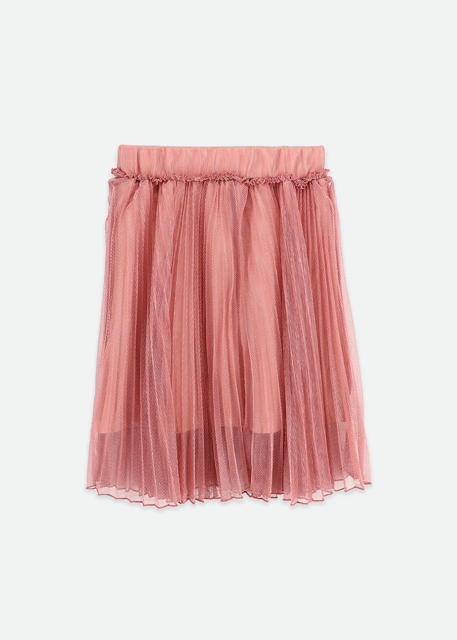 Priya Pleated Metallic Skirt Tea Rose - Image 2