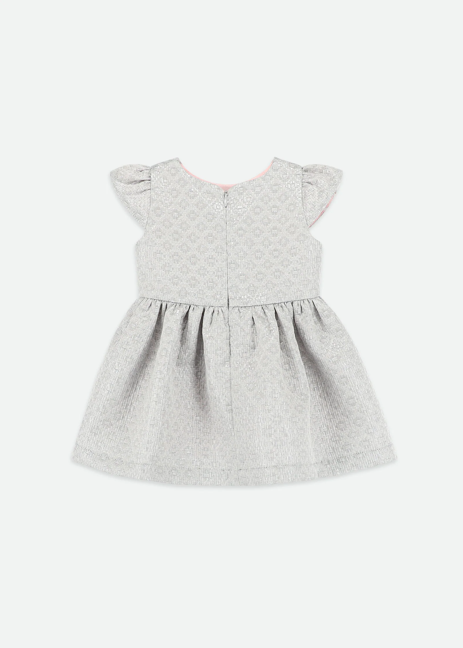 Rhiannon Baby Jacquard Dress Platinum - Image 4