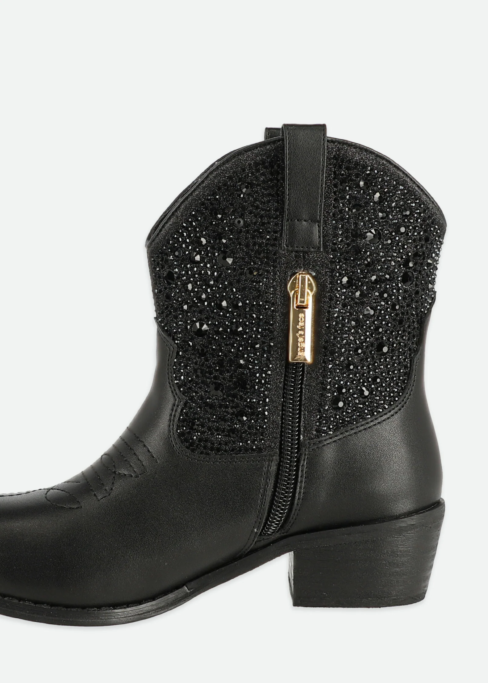 Rio Crystal Cowboy Boot Black - Image 4