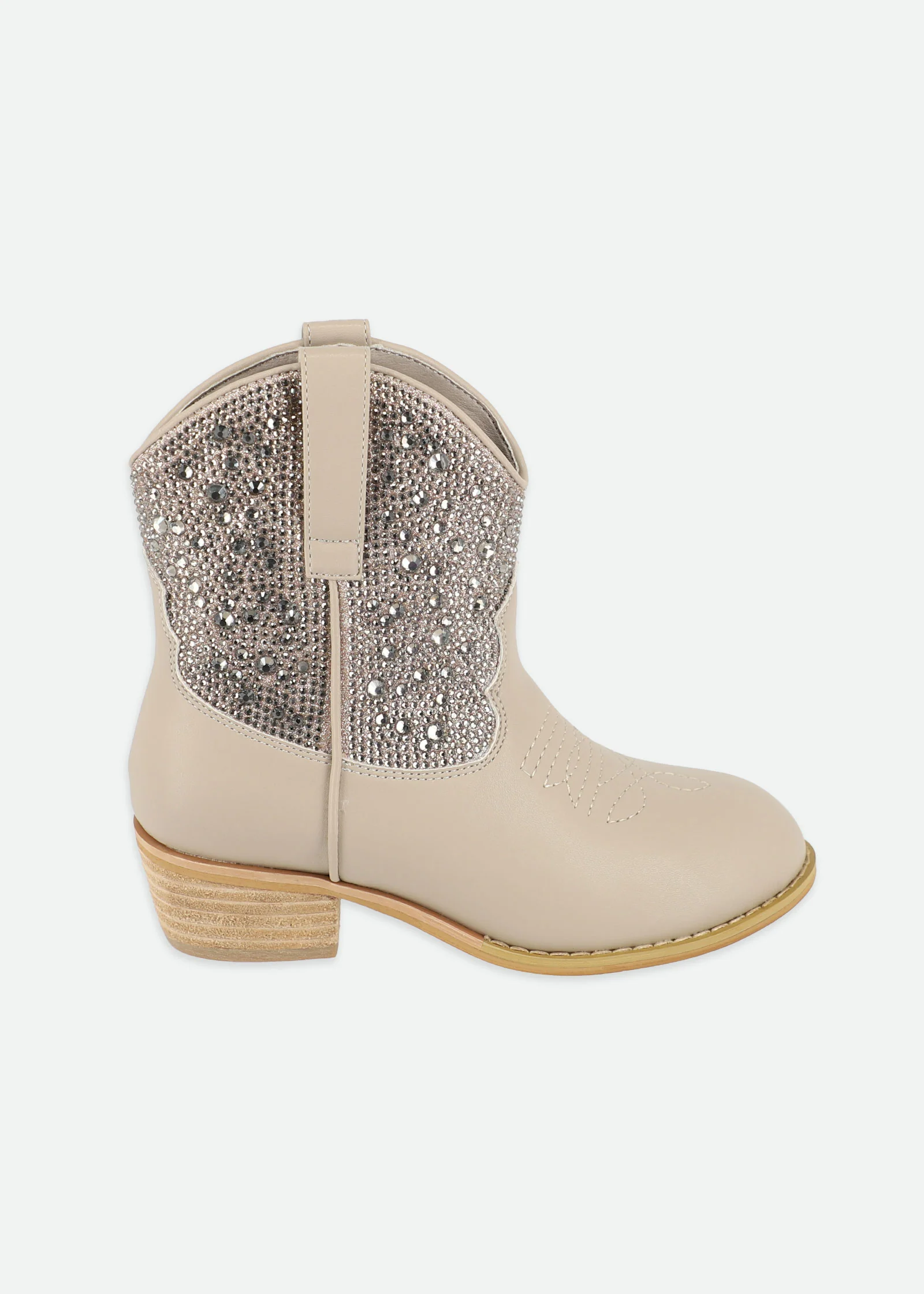 Rio Crystal Cowboy Boot Taupe - Image 5
