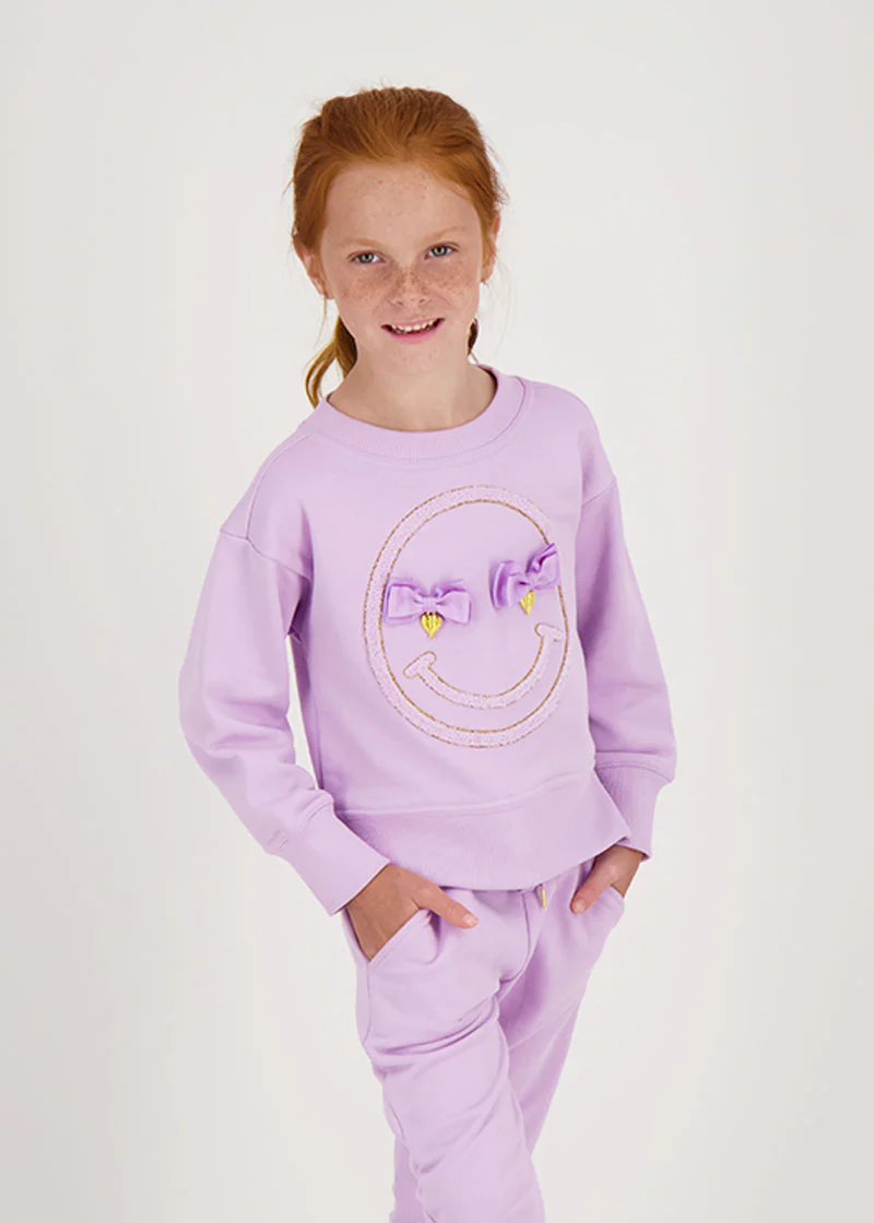 Smile Sweatshirt Lilac - Image 2