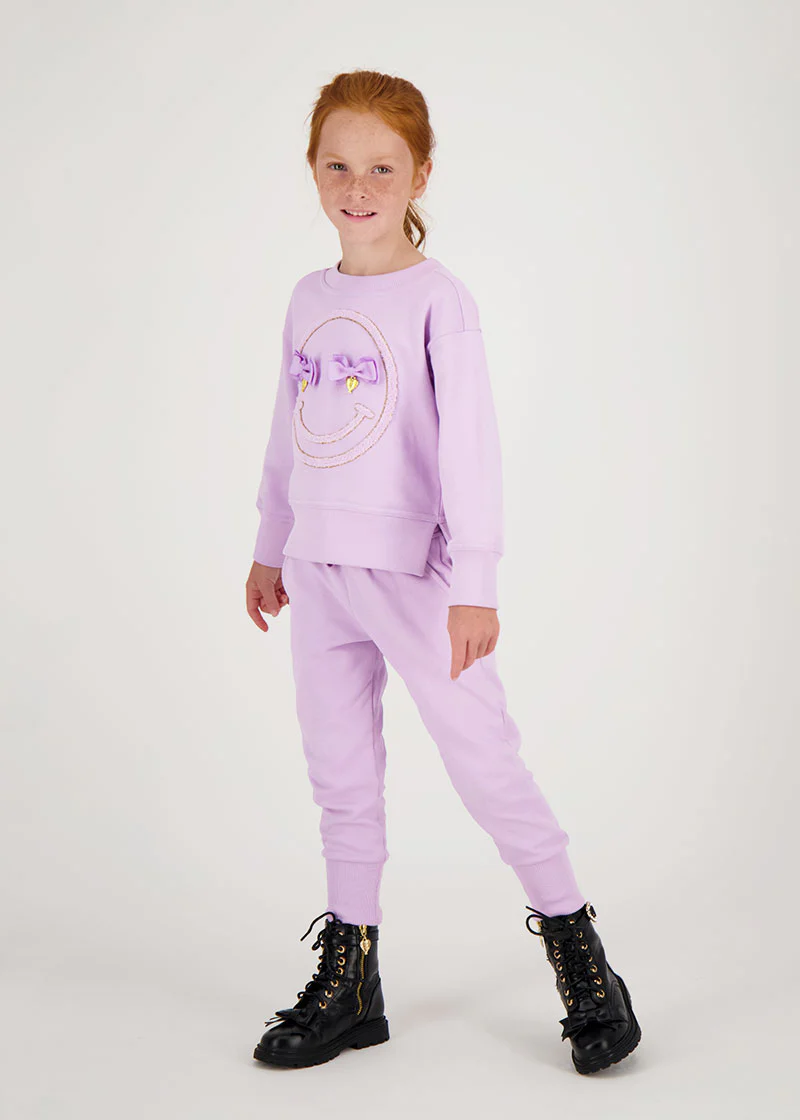 Smile Sweatshirt Lilac - Image 4