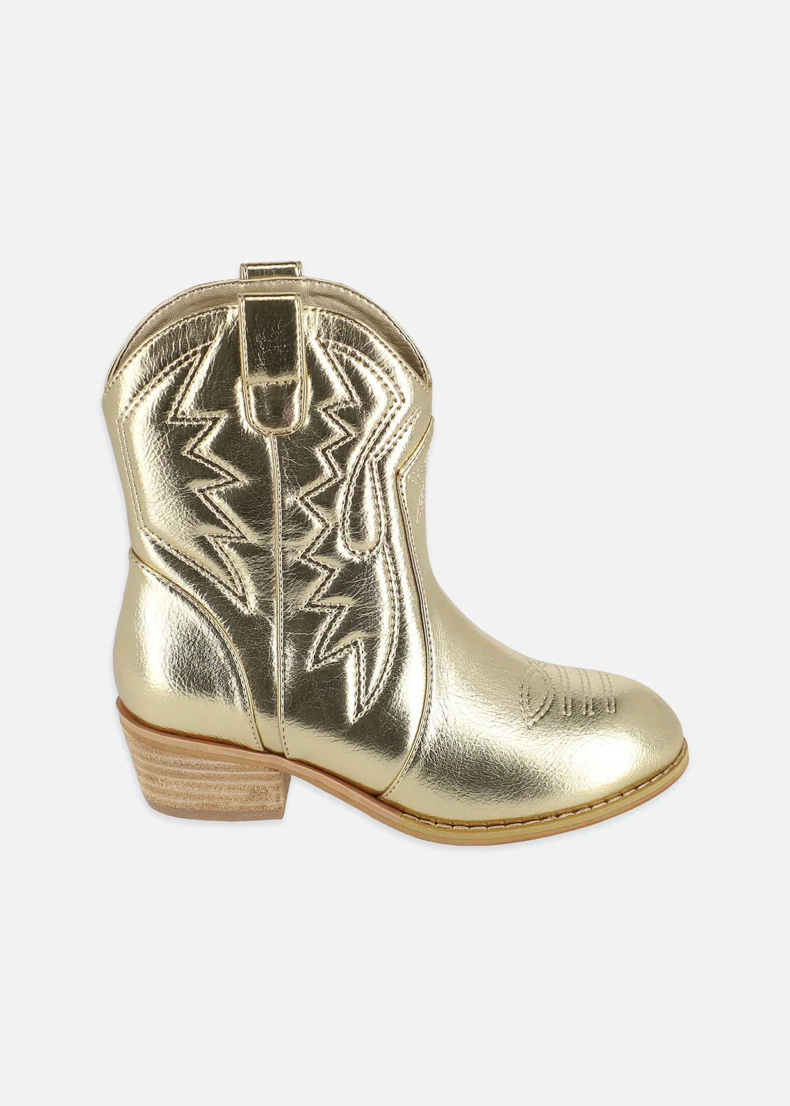 Soraya Metallic Cowboy Boot Gold - Image 5