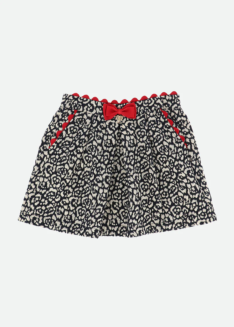 Sybil Jacquard Skirt Black With Gold