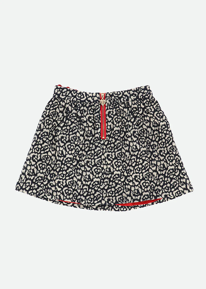 Sybil Jacquard Skirt Black With Gold - Image 2