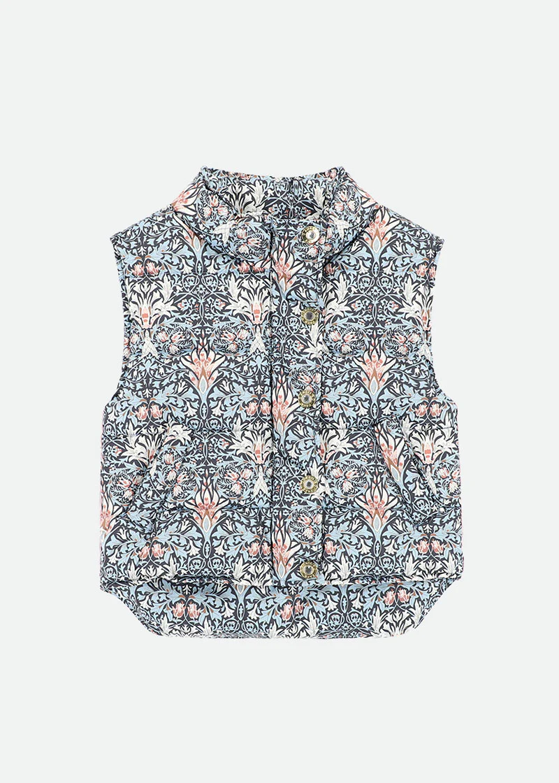 Tabatha Printed Gilet Navy