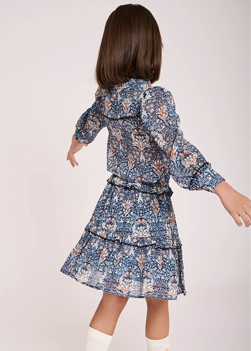 Tabatha Printed Skirt Navy - Image 4
