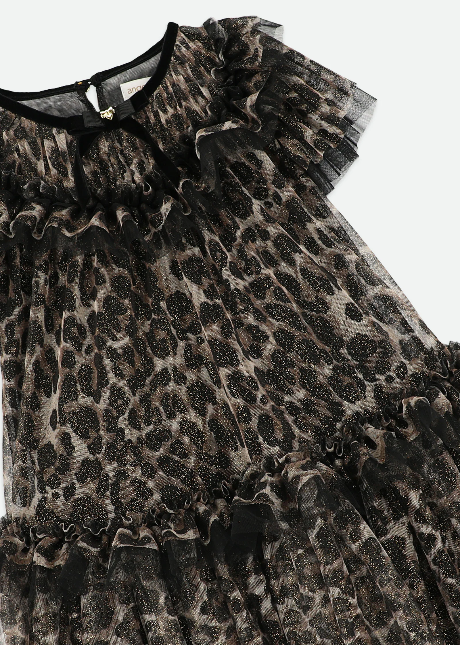 Victoria Tulle Leopard Dress Black - Image 3